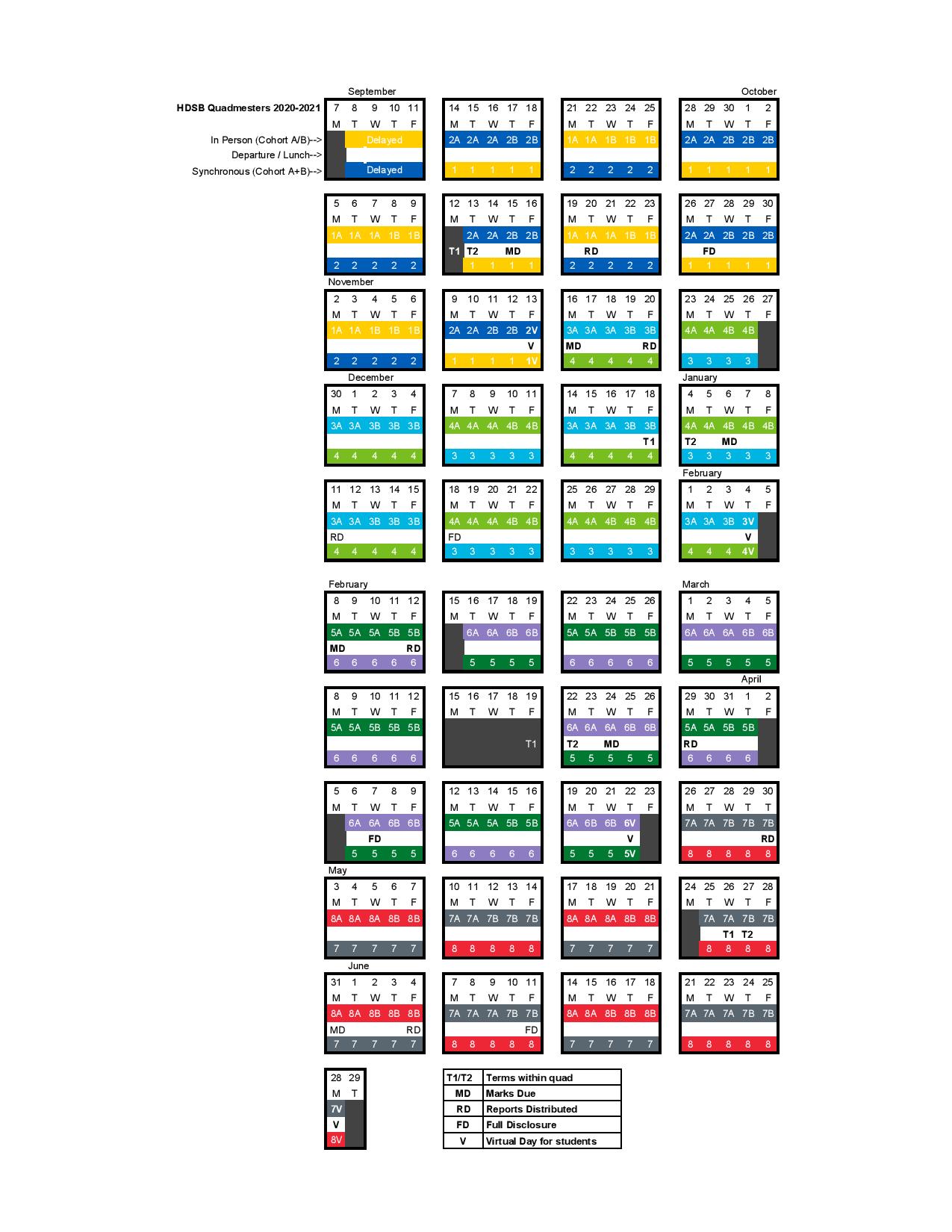 HDSB on Twitter "For a printable copy of this calendar, please visit