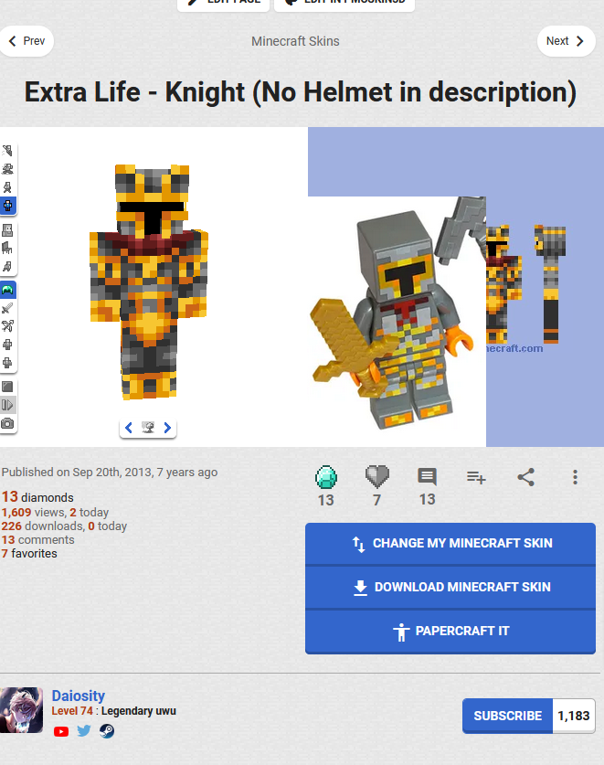 daiosity's tweet photo. So kinda crazy but I made alot of minecraft skins back in the day
So im watching a lego video and the guy has Minecraft skin mini figs , and I see this!:

Just a coincidence? Or Inspiration maybe? I dunno but its pretty cool
@LEGO_Group @Minecraft 
https://t.co/O98woTwm7f https://t.co/ydZ8g5fICZ