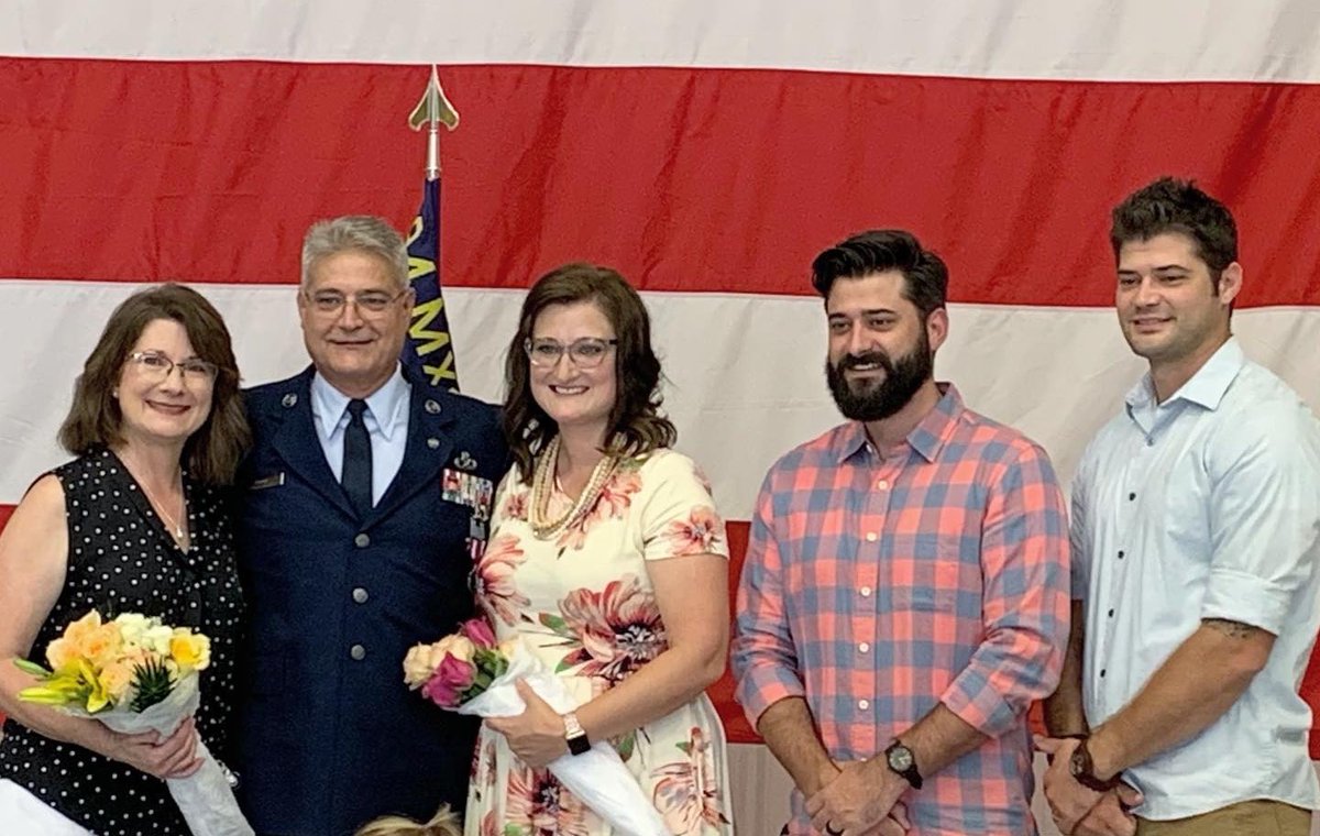 jcalebcook1's tweet photo. We got to celebrate my dad for 39 years of service today! Officially retired! #SMSgt #USAF https://t.co/aIAAp5ykTF