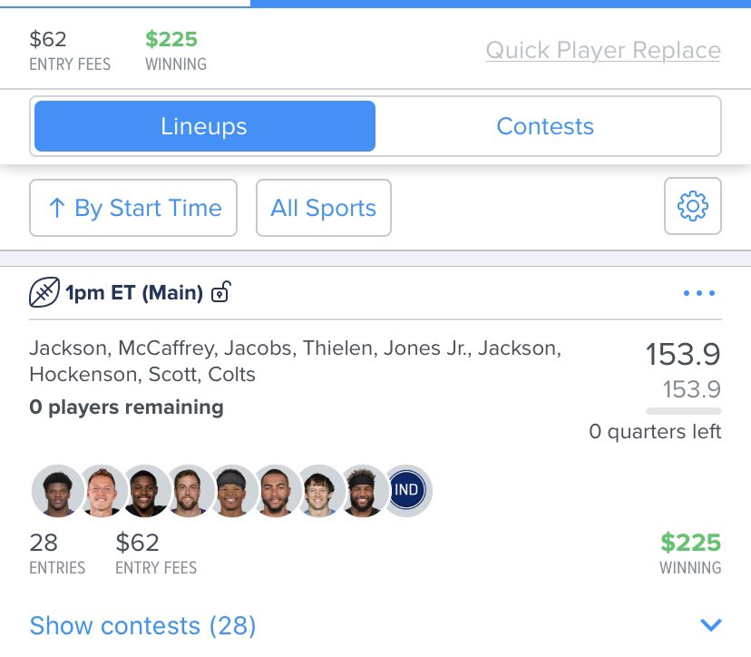 Dinkle_B's tweet photo. @Xfini13 @XfiniiDFS they been working too hard with the Nba and now NFL season 😈. Week 1 https://t.co/olvP8pxYp6