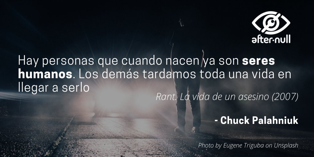 AfterNull's tweet photo. ¿Qué nos hace seres humanos?...
Buster Casey es un asesino que logra lo imposible...trascender a su muerte. Si te gustó la serie #Dark, esta novela satírica es para ti, otra joya del maestro @chuckpalahniuk
#Muerte #Reencarnación #ViajesEnElTiempo #PartyCrashing #Ficción https://t.co/krA87tps2t
