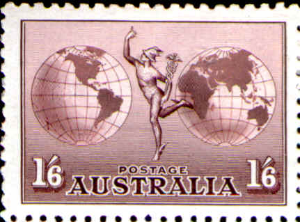 7/8As a side note, in 1941 the Miller brothers adopted the pictorial logo of Hermes between two world globes. This was the same image used on the 1/6d Hermes airmail stamp, first issued in 1934.