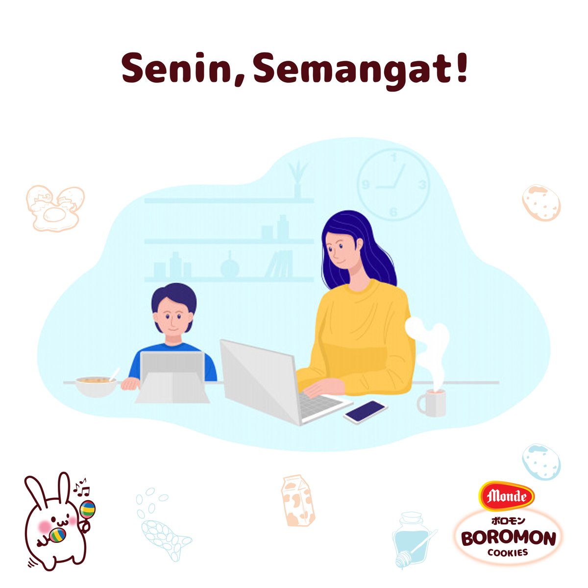 Wah, Sudah Senin lagi. Bou Bou mau memberikan energi positif untuk Moms yang bekerja baik itu WFH atau WFO, selalu terapkan protokol kesehatan ya Moms dimanapun berada.

#MondeBoromon #BoromonCookies #CookiesBayi