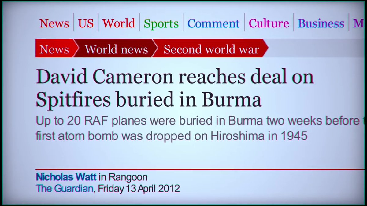 In the Spring of 2012 Lincolnshire farmer David Cundall and his supporters persuaded British Prime Minister David Cameron to believe the legend of the #BuriedSpitfires enough to agree a deal to excavate the aircraft with Myanmar's President #BuriedinBurma