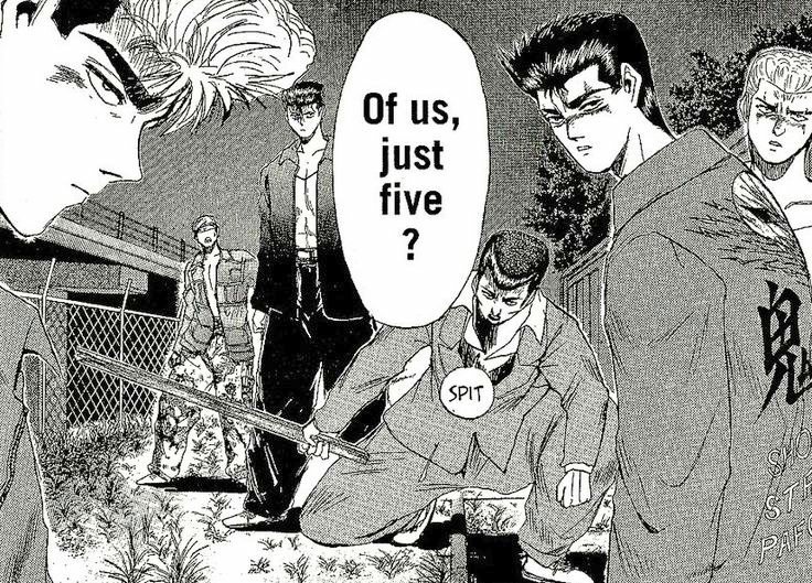 OniBakudan's tweet photo. Onizuka with the squad
#ShonanJunaiGumi #YoungGTO #gtotheearlyyears #Onizuka #OnizukaEikichi #Danma #DanmaRyuji #Saejima #SaejimaToshiyuki #TsukaiTsuyoshi #Katsuyuki #KatsuyukiTsumoto #Manga #DelinquentManga #TooruFujisawa https://t.co/V2t0tNhjvJ