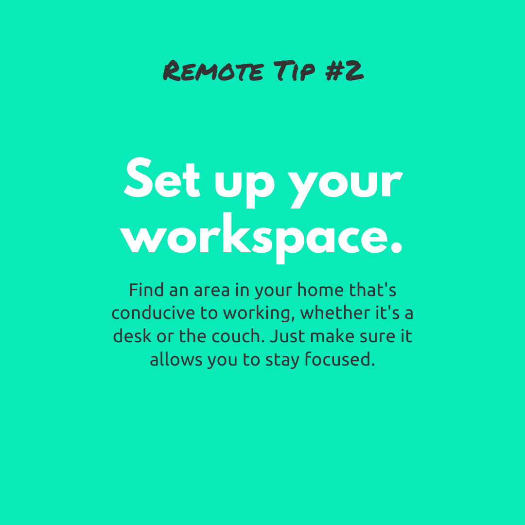remote_za's tweet photo. #remotework tip No.2 : Set up your workspace.

Where is your favorite place to work?

#getremote #workfromhome #stayhome https://t.co/fWjNl5prwE