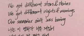 of course this is just a hunch but if you saw joon’s normal writing you can see some similarities (the a) and can probably guess this is his non dominant hand writing