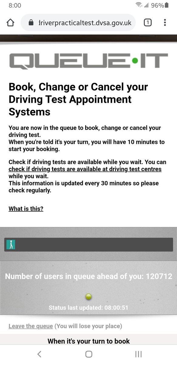 erdemuzunoglu's tweet image. Wtf is this? How could it be possible queuing at 120k #practicaldrivingtest