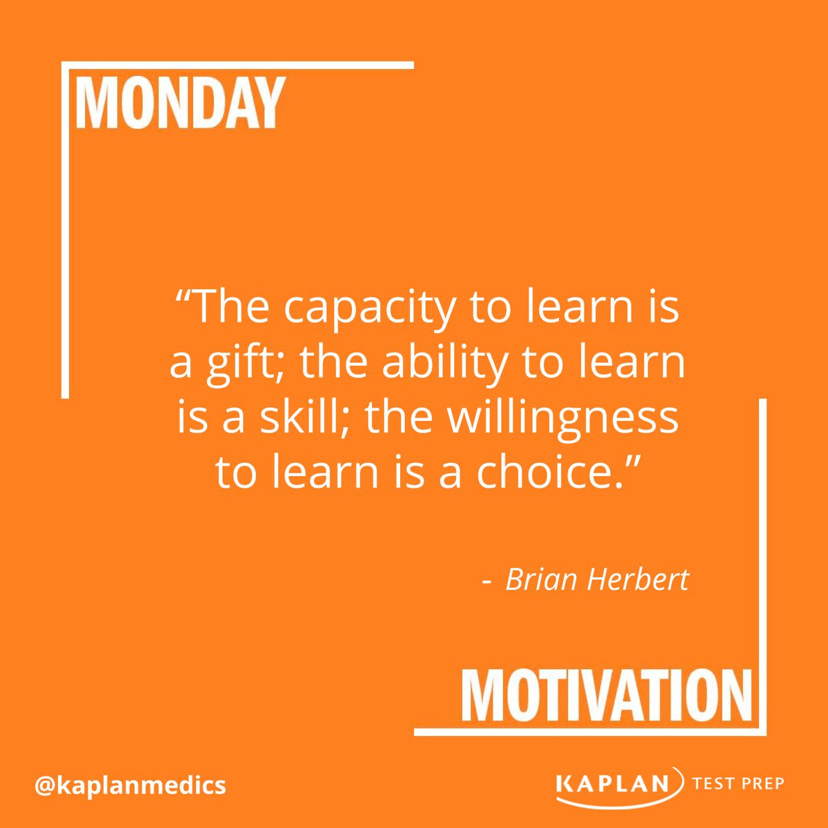 KaplanMedics's tweet photo. Some inspiring words to remind you that the decision to choose to learn and grow starts with YOU.
.
.
.
.
.
.
.
⁠
#mondaymotivation #medstudents #medicinequotes #quotes #motivation #ucas #ucat #bmat #oxbridge #oxford #cambridge #wfh https://t.co/6xMilZ1B93