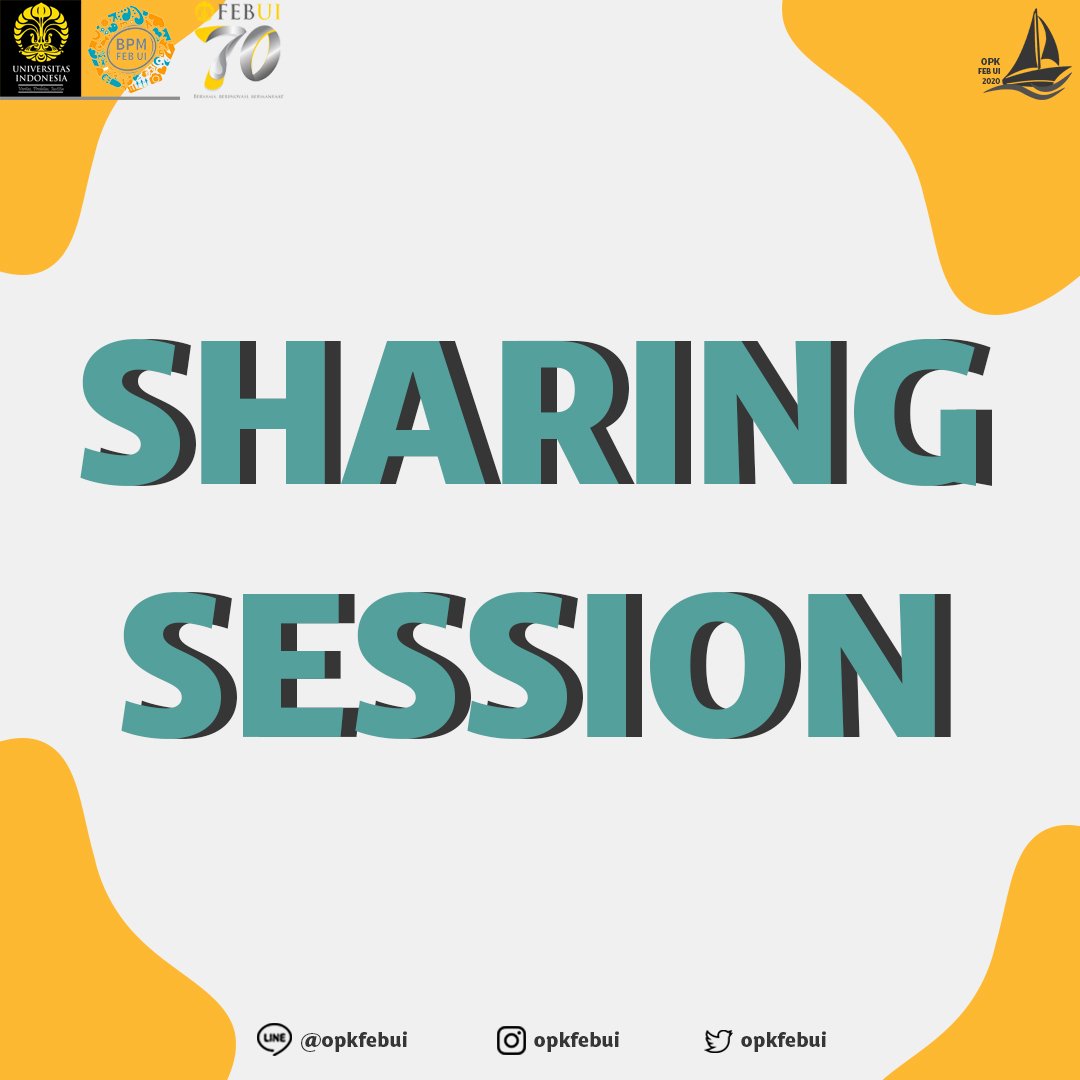 SHARING SESSION

Ingin tahu kisah-kisah dari mahasiswa FEB UI yang inspiratif? Yuk ikuti Sharing Session tanggal 14-15 September ini pukul 16.30!

Line OA: @opkfebui
Instagram: @opkfebui
Twitter: <a href="/OPKFEBUI/">OPK FEB UI 2022</a>

OPK FEB UI 2020
#MerangkaiLangkahMenujuEksplorasi