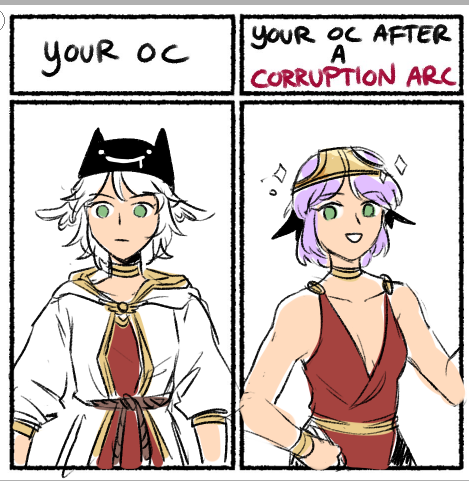 as u can tell i gave up last week so this is just.. oc thread for septembrfor ppl who dont know punch, the joke is she finds revealing clothes & #39;indecent& #39; + nO OnE likes the goddamn golden underwear helm in RO