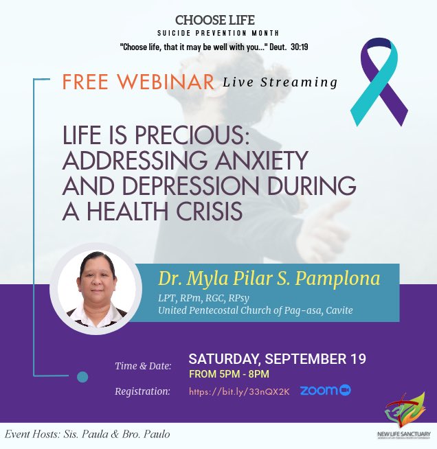 Join us in this free webinar this Saturday! 💚  Register at bit.ly/33nQX2K #suicidepreventionawareness #suicidepreventionmonth #upcpi #upci #apostolicpentecostal #apostolic #christian #mentalhealth #mentalhealthawareness