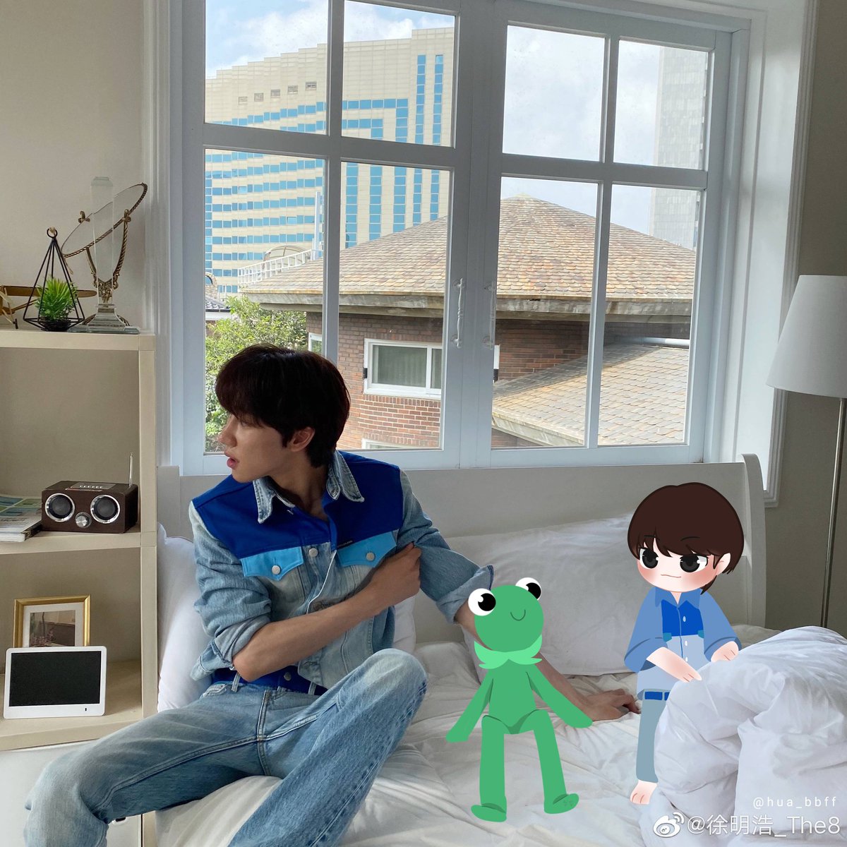 hua_bbff's tweet photo. : กบเขียว มาเล่นห่อซูชิกัน!
#everydaywithxmh
#徐明浩 #THE8 #디에잇 #ディエイト https://t.co/nUem3hyO65