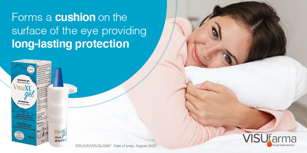 VISUfarma's tweet photo. #VisuXLGel forms a #cushion on the surface of your #eye giving you #longlasting #protection†. 1 drop of VisuXL® Gel provides 12 hours protection, with day and night use. https://t.co/LxpXh8Jv2C