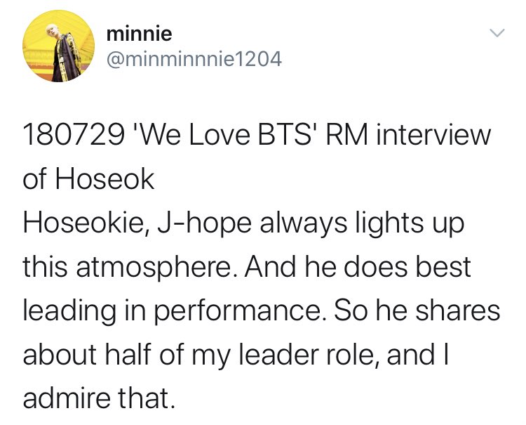 Namjoon & Yoongi about Hoseok: