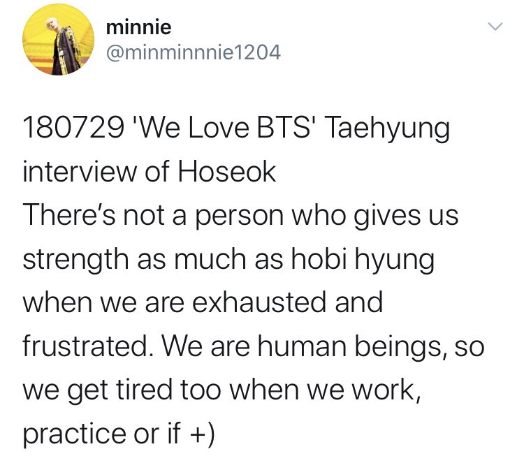 Taehyung & Jin about Hoseok: