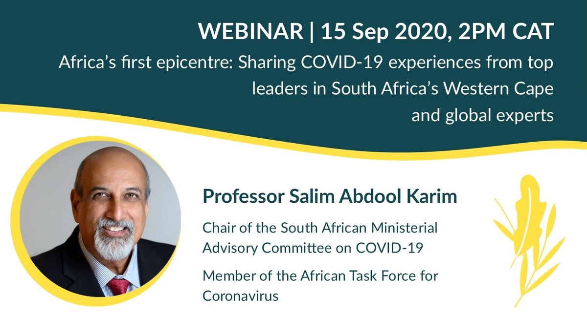 ICLEIAfrica's tweet photo. WEBINAR | 15 Sep, 2pm CAT | What lies ahead for #Africa? Join @ProfAbdoolKarim, renowned South African epidemiologist &amp; government's chief advisor on #COVID19, for perspectives on the continent's way forward in its fight against the pandemic. 

REGISTER: https://t.co/7OF1sDzoAm https://t.co/fF9GJo2OYJ