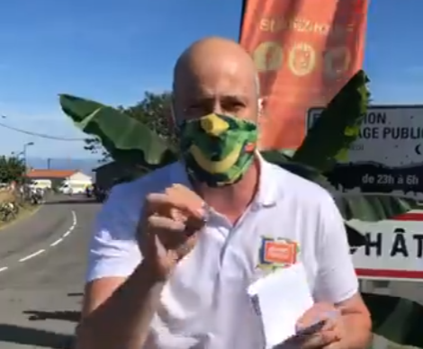 BananeFrancaise's tweet photo. Il vous reste moins de 24h pour regarder notre live du #KM97 : 1 vue = 1 banane offerte aux @BanquesAlim !
Rendez-vous sur notre page Facebook : https://t.co/ptb5h4FcWY
#TDF2020 #bananeofficielleTDF https://t.co/khPOq6vwsd