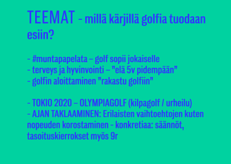 RevoGolf's tweet photo. Poimintoja Golfliiton toimintasuunnitelmasta:
Ideoita seuratasollekin.

Miten saadaan uusia pelaajia kiinnostumaan golfista?

#GolfFI #Suomigolf #MunTapaPelata #RevontuliGolf #Golfliitto #Toimintasuunnitelma #Golfari https://t.co/Jwm9xDvjrN