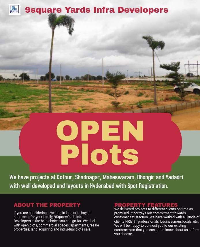 BhanuAssociate's tweet image. HMDA | DTCP |YTDA Approved TS plot sale Hyderabad with clear Title Range  5K to 13.5K
More: +91-7032861096  9squareyards.com
#9squareyards #openplotforsale #openplotathyderbad #plotatshadnagar #plotsatkothur #plotatmaheswaram #plotsatyadadri #openplotsforsaleinhyderabad