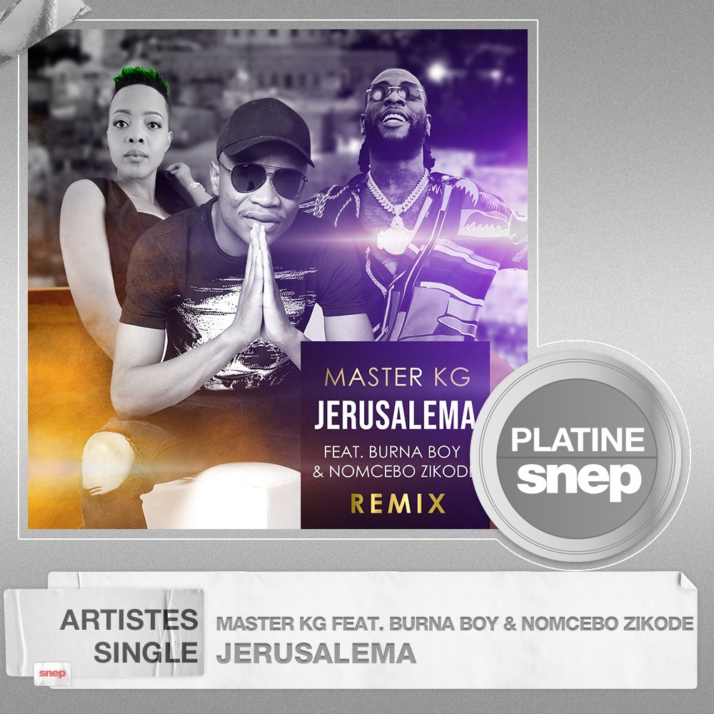 snep's tweet photo. Le titre "Jerusalema" de Master KG feat. Burna Boy & Nomcebo Zikode est certifié Single Platine ! 💿
30 000 000 équivalents streams 🎧
Bravo ! 👏 https://t.co/KVEwe1pVhH