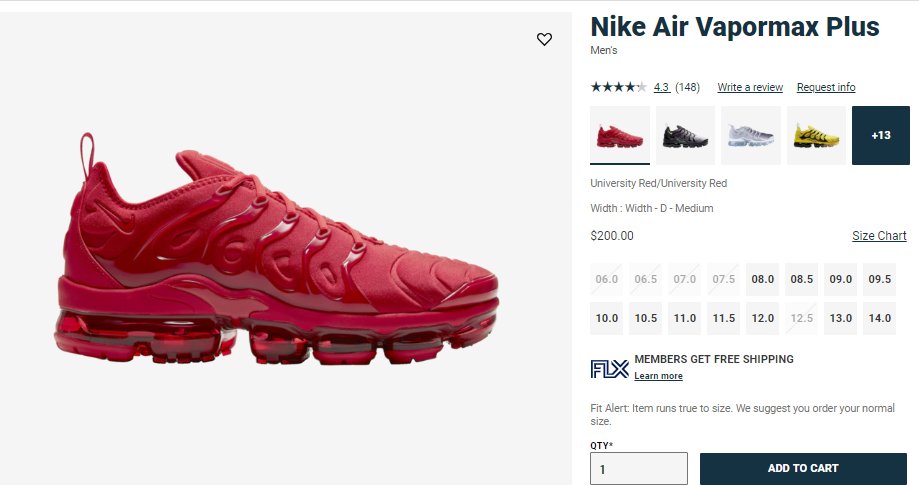 vapormax plus triple red