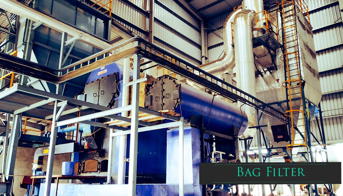 Bag filter/bag house is one of the flagship product lines of the Air Pollution Control business of #Thermax. Here’s an image of a #bagfilter commissioned recently for a client in western India that is installed on a coal fired boiler, handling a gas volume of 15,900 m3/ hr.