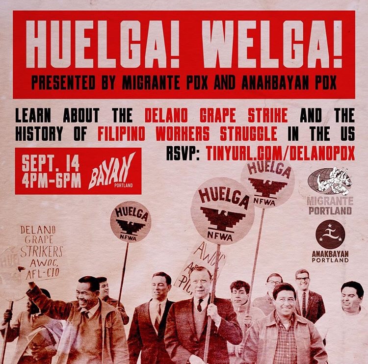 gabrielapdx's tweet photo. Did you know Filipino migrant workers were an integral part of the farm workers’ movement alongside Cesar Chavez? 

Learn more at 4 pm TOMORROW!

Register here: https://t.co/gEQbNHsW2c 

#huelga #welga #isangbagsak https://t.co/j3Lpt3B2ED