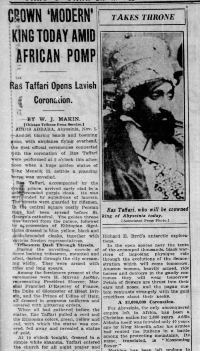 6/International press coverage of the coronation was glowing. It was front-page news on a great many local newspapers in the United States. Here are some samples. The Democrat and Chronicle of Rochester, NY called it the 'most colorful spectacle of modern times'.