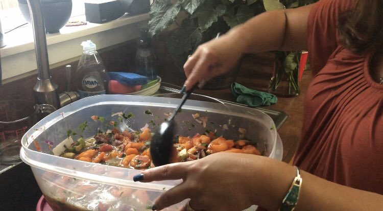 YAsendYA411's tweet photo. I was able to help my aunt and grandma make ceviche over the weekend. Even though I wasn’t able to get some of the finished product- here’s some pictures throughout the process! 💛 🌻
@leydencolab @AStolarsky @MsGorzo https://t.co/Hrd1hMBJ35
