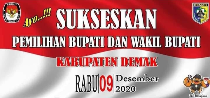 PpsTeluk's tweet photo. Ayooo..
Kita Sukseskan Pemilihan Bupati dan Wakil Bupati Kabupaten Demak.
Rabu : 09 - Desember - 2020 
#PPS_Teluk
#PPK_Karangawen 
#KPU_Demak https://t.co/iZ14AsHQr9
