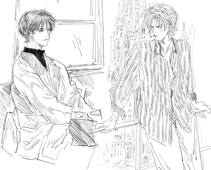Eiji and ashu being stylish 