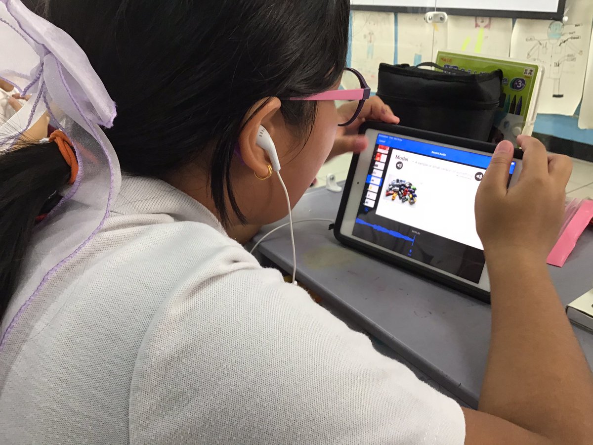 Loving #SchoolWorkApp and native app #applekeynote for vocabulary acquisition. Students listen to proper pronunciation and record an audio recording of their own. Then they show their understanding with words, phrases, and sentences. <a href="/mrapasdavis/">Davis Apas, M.Ed.</a> <a href="/teacheraaron/">Aaron</a> #edtech #ISTE