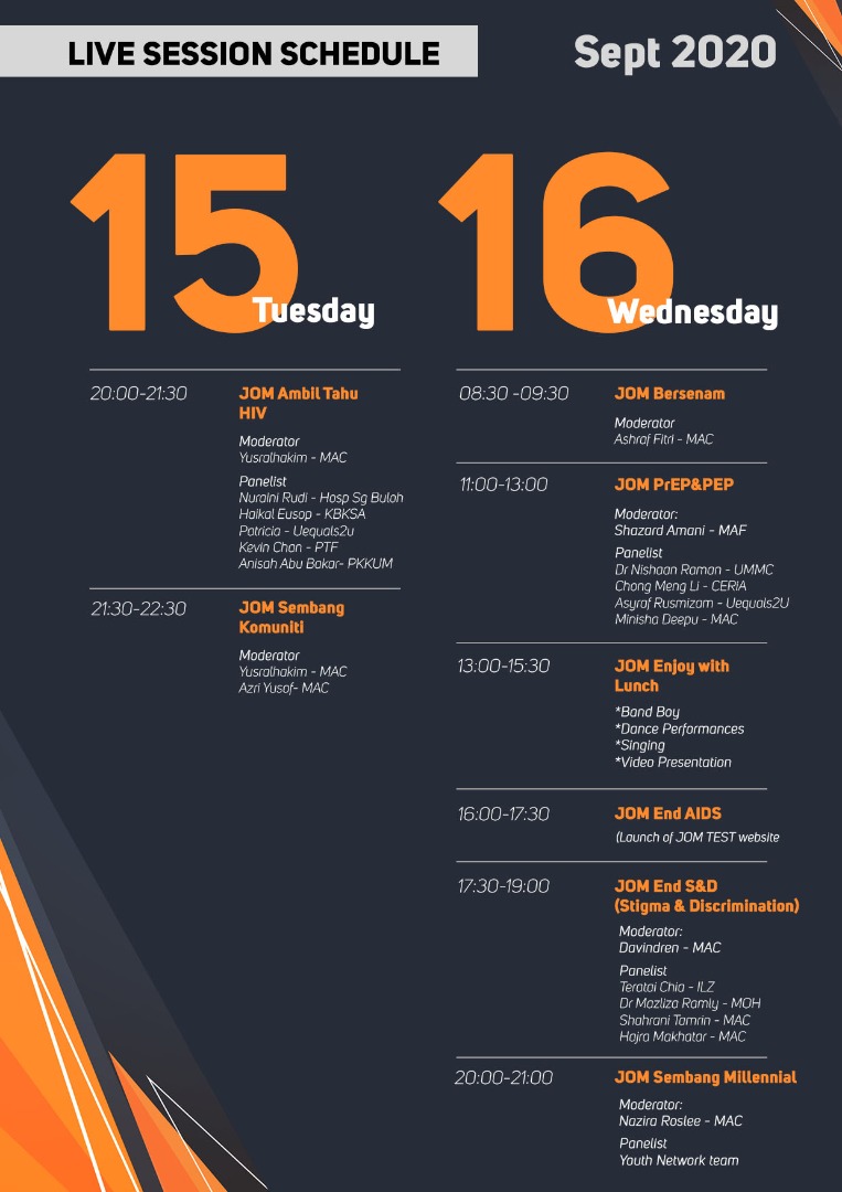 uequals2u's tweet image. 📌LAMAN WEB HIV SELF-TESTING PERTAMA DI MALAYSIA AKAN DIRASMIKAN.

📌SERTAI KAMI DAN SAVE THE DATE!

📌PELBAGAI AKTIVITI MENARIK DIADAKAN SECARA LIVE VIRTUAL.

#MalaysiaPrihatin2020 #HariMalaysia2020 #hivselftesting #Uequals2u #malaysiaaidscouncil