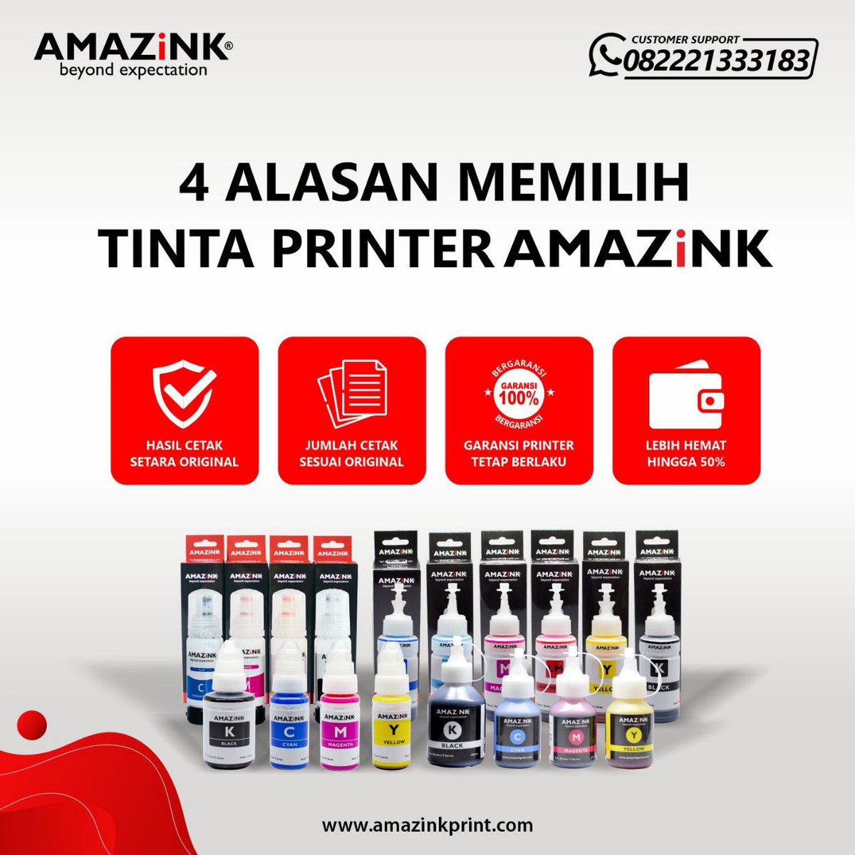 amazinkprint's tweet photo. Selalu gunakan tinta printer AMAZiNK untuk hasil cetak setara original dengan biaya yang lebih hemat. Hasil cetak stabil dari awal pemakaian hingga tinta habis.

Dapatkan di reseller resmi kami di kota anda atau bisa melalui:
https://t.co/D9dT4pii5f
https://t.co/TUkyPXXxLr https://t.co/bGbqN9MV3E