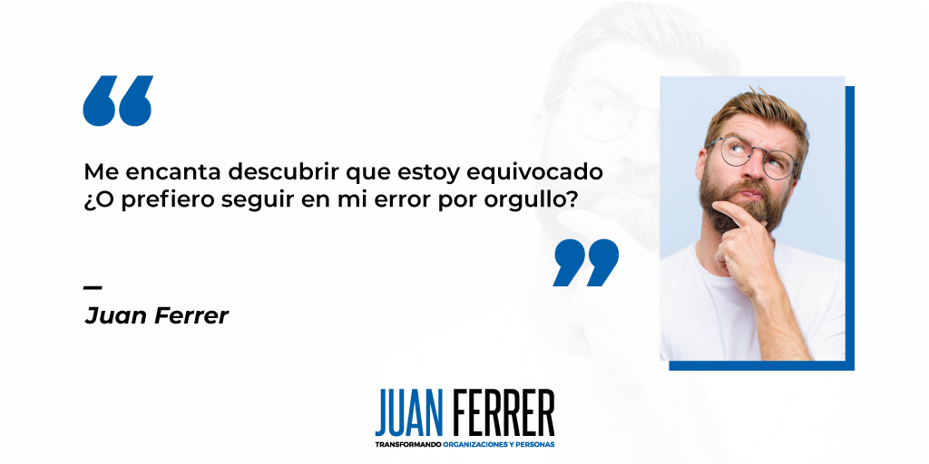 ferrerjuan's tweet photo. ¿Por qué nos cuesta reconocer que estamos equivocados? ¿Cuántas veces el orgullo genera enfrentamientos dolorosos y que perduran en el tiempo?
#juanferrer #leadtotransform #gestiondelcambio #agilecoach #organizationalculture #agile #businesstransformation https://t.co/Iqx4oVGoj9