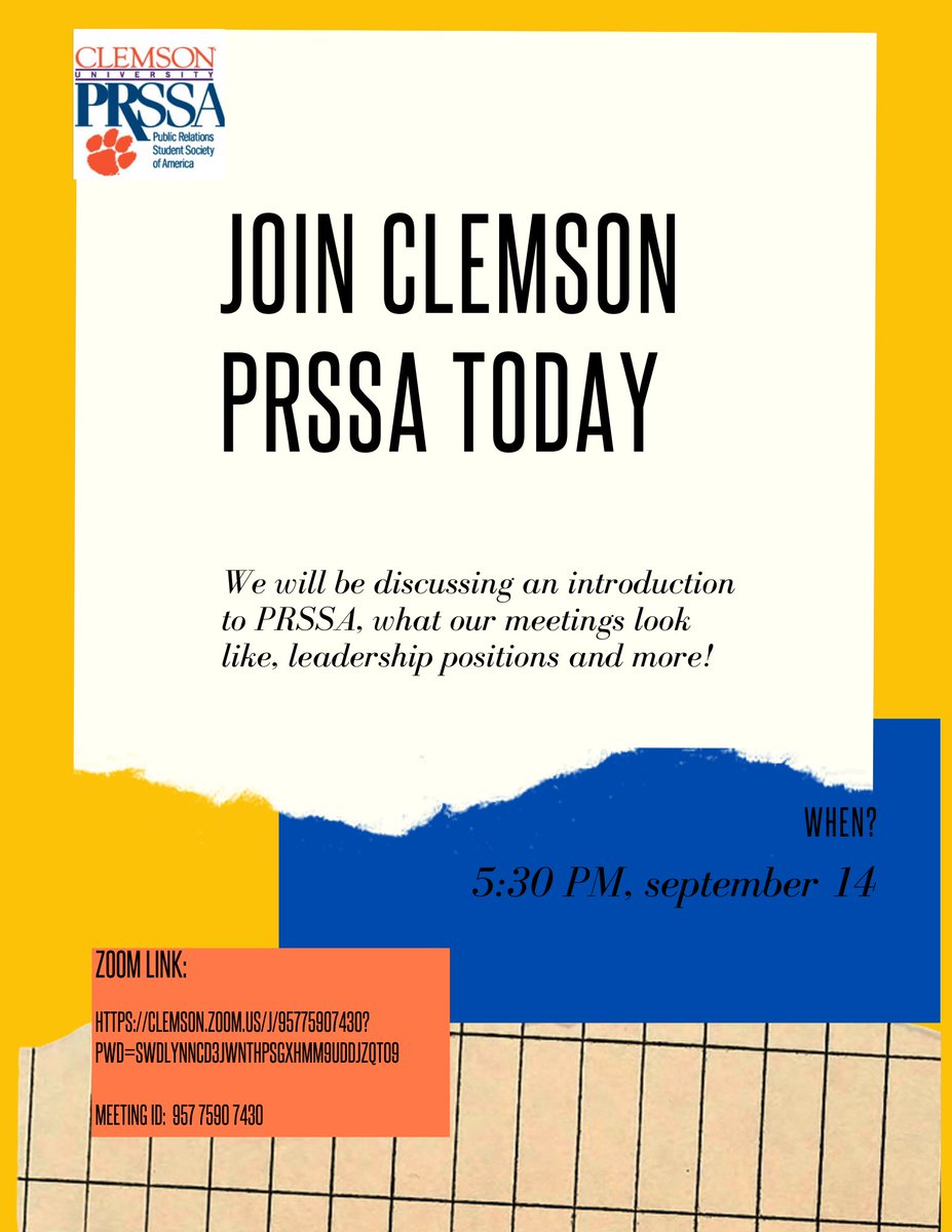 Clemson PRSSA tweet media