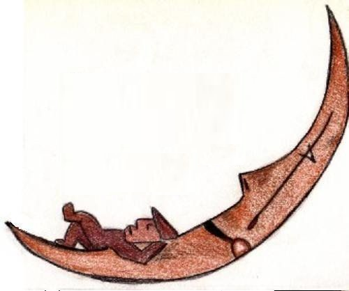 Hoy la luna me invita a seguir y ella esta sentadita en el limbo, diciéndome donde no hay que ir...