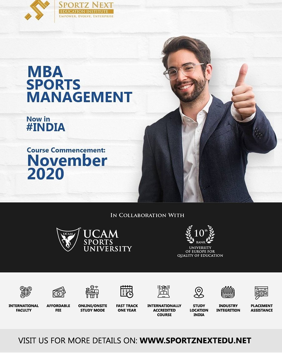 SportzNextEdu's tweet photo. Be a part of our unique MBA in Sports Management program that addresses the growing complexity of sports, facility and entertainment.Hurry up and enroll now to convert your passion into profession. For more information contact 8305628612 or mail us at admission@sportznextedu.com. https://t.co/sMLJU7VAxR