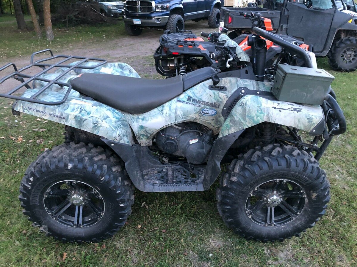 BridgerGuide's tweet photo. 2005 Kawasaki Brute Force 750 Efi Camo: Item specifics Condition: Used Seller Notes: “Up for sale is a good running and driving atv. Machine has 2085 miles. Machine has several mods on it. Including front bumper, exhaust, manual 4wd locker, snorkels,… https://t.co/VSJRfEf58m https://t.co/LcgqcAIn37