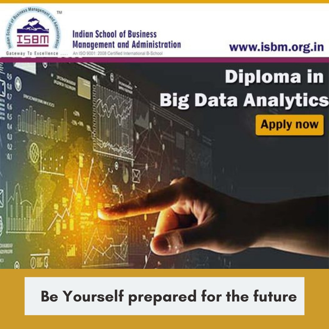 CochinIsbm's tweet photo. Get your Diploma in Big Data Analytics With #isbm #degree #education #elearning #bigdata #.Be #yourself #prepare for the #future https://t.co/6j4zFIiuJj