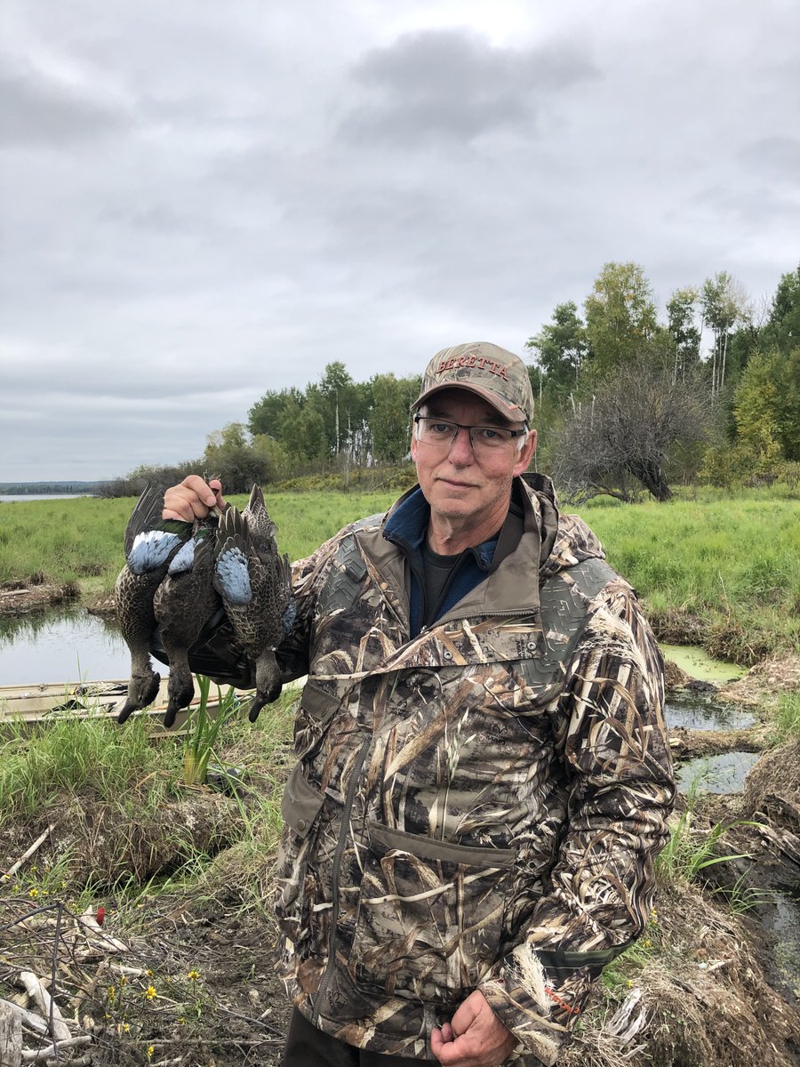 OutdoorBailey's tweet photo. Get 'em while they're hot! Blue-winged teal are one of the first of our ducks to head south, so it pays to target these delicious little guys early. #duckhunting @BerettaCanada @FederalPremium https://t.co/AdNNXAfFTN