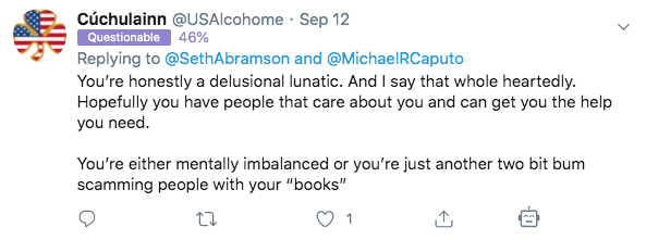 UPDATE/ Someone just pointed me to some vile tweets  @MichaelRCaputo "liked" as he ranted about me, including tweets calling me a "delusional lunatic" and "asshole" who should be in a "straight jacket" [sic] and tweets urging Trump to rehire Stone and Flynn. This is an *HHS spox*!