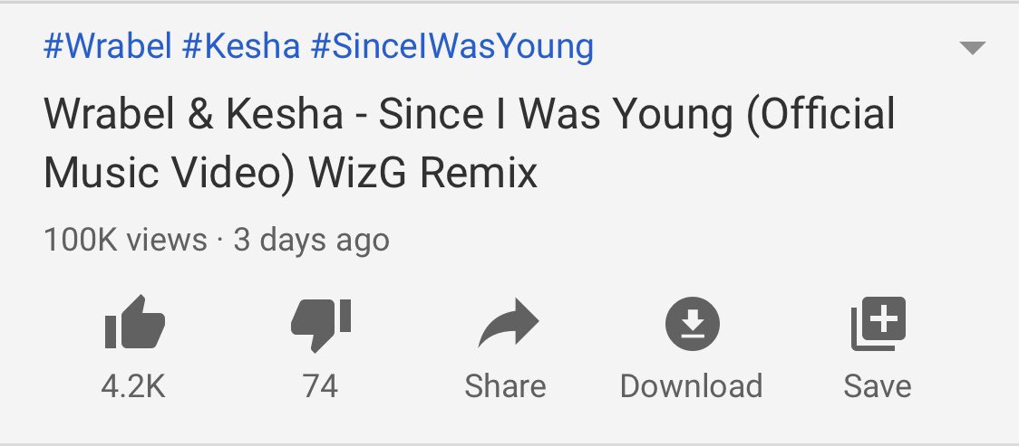 WizGMusic's tweet photo. JUST PASSED 100K VIEWS!! Wrabel &amp; Kesha - Since I Was Young (Official Music Video) WizG Remix https://t.co/b0Lkmm0fET via @YouTube https://t.co/exQvcxmEKe