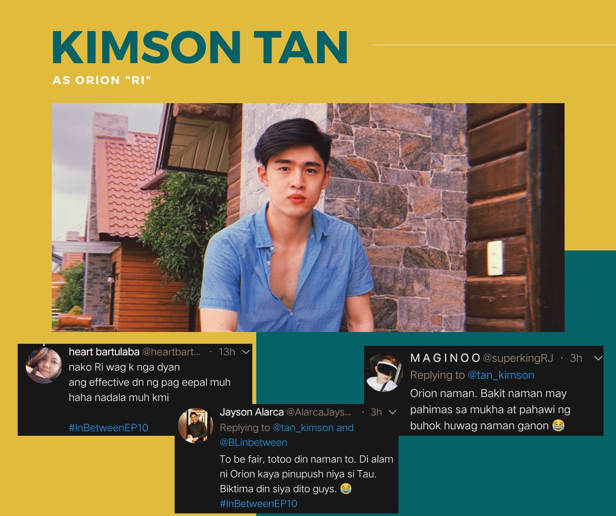 KimsonTan_ofc's tweet photo. Damang-dama namin ang inyong mainit na pag tangap BBs kay @tan_kimson. Thank you for your overwhelming love and support through your tweets and comments. 😁💕

Can't get enough of Orion? Watch #InBetweenEp10 and the upcoming episodes ❤️

#mystoRi #KimsonTan #Orion #Ri #InBetween https://t.co/82Ya4mVHkS
