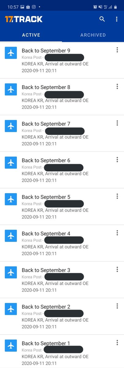 seugar's tweet photo. (📍) #SeugarUpdate : buat pb Back to September aku baru dpt resi dr madein 3 hari yg lalu ya, dan msh ada 2 resi tambahan lg yg katanya bakal diksh hari ini. https://t.co/i56mvTb6X7