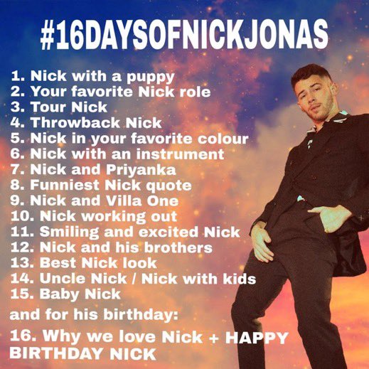 ThankfulJonas's tweet photo. Day 14 of #16daysofnickjonas brings us Uncle Nick 💜💜 https://t.co/Fi0gofu3gm