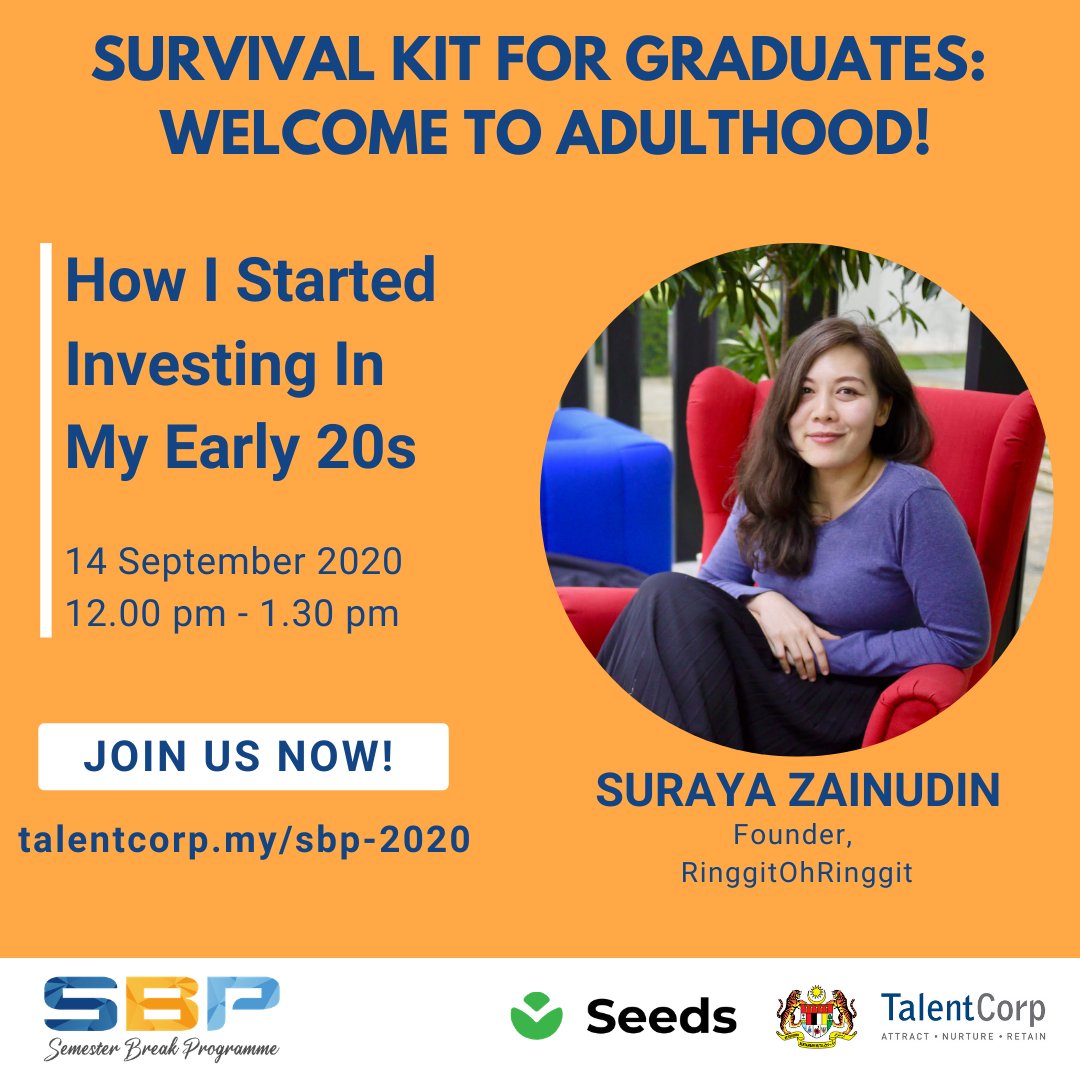TalentCorpMsia's tweet photo. For our third session today, we have @surayaror sharing her insights and knowledge on how to #invest from an early age. Join in the conversation ๐๐ฐ
https://t.co/FULul8HbRK
#SemesterBreakProgramme #TeamTalentCorp https://t.co/lfC2zJ3k0L