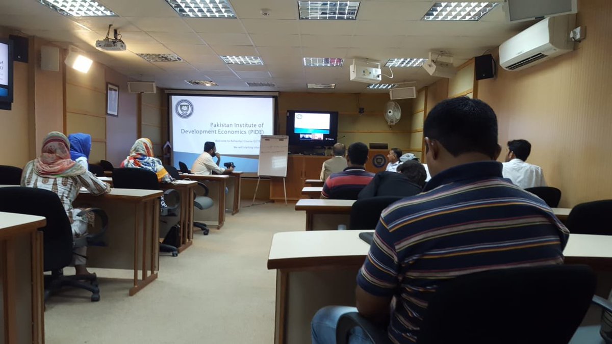 PIDEpk's tweet photo. #PIDETrainingProgram "Refresher Course on Learning Economics (LE101) is happening at the Pakistan Institute of Development Economics, PIDE.
#PIDE #PIDEIdeas
@nadeemhaque @durre_nayab_ @drniqbal @Asad_Umar @NaseemFarraz @nasir_econ @karimeconomist @aqeelCh https://t.co/23xubAIPLY
