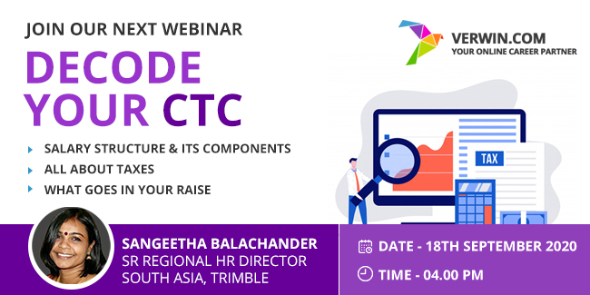 VerwinCareers's tweet photo. Register Now: https://t.co/XdyHsVgg06

Join us on September 18th to go in depth and understand the fine print of Compensation &amp; Benefits with Sangeetha Balachander, Sr Regional HR Director at Trimble. !

#webinar #webinars #Careeradvice https://t.co/Kd44LH3A9W